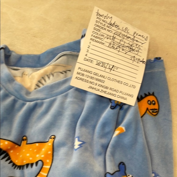 Blue Dinosaur ladies Pajamas - Picture 2 of 3